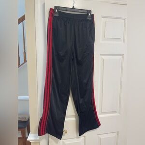 Black Joggers with Red Stripes